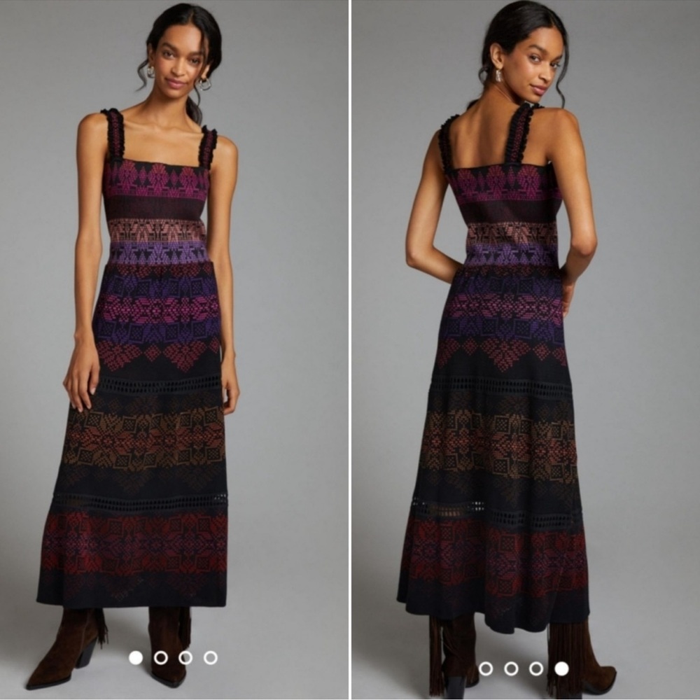 Anthropologie Cecilia Prado Abstract Midi Dress Size S